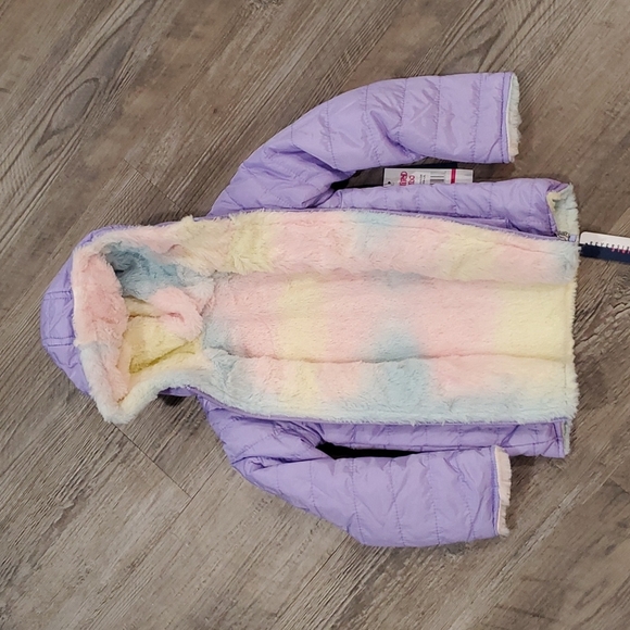 Limited Too Reversible Faux Fur Lined Coat Size 5/6